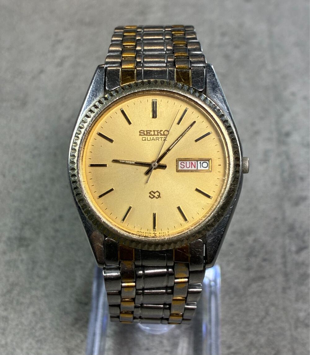 Seiko SQ Quartz 5Y23-8A60 Presidential 1989 36mm Watch Gold Dial Jubilee Working